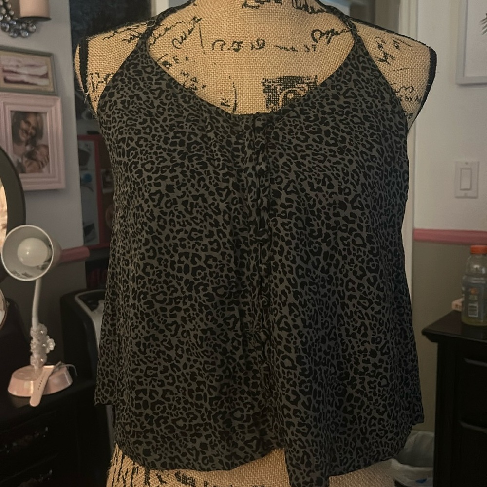 Hollister cheetah print tank top